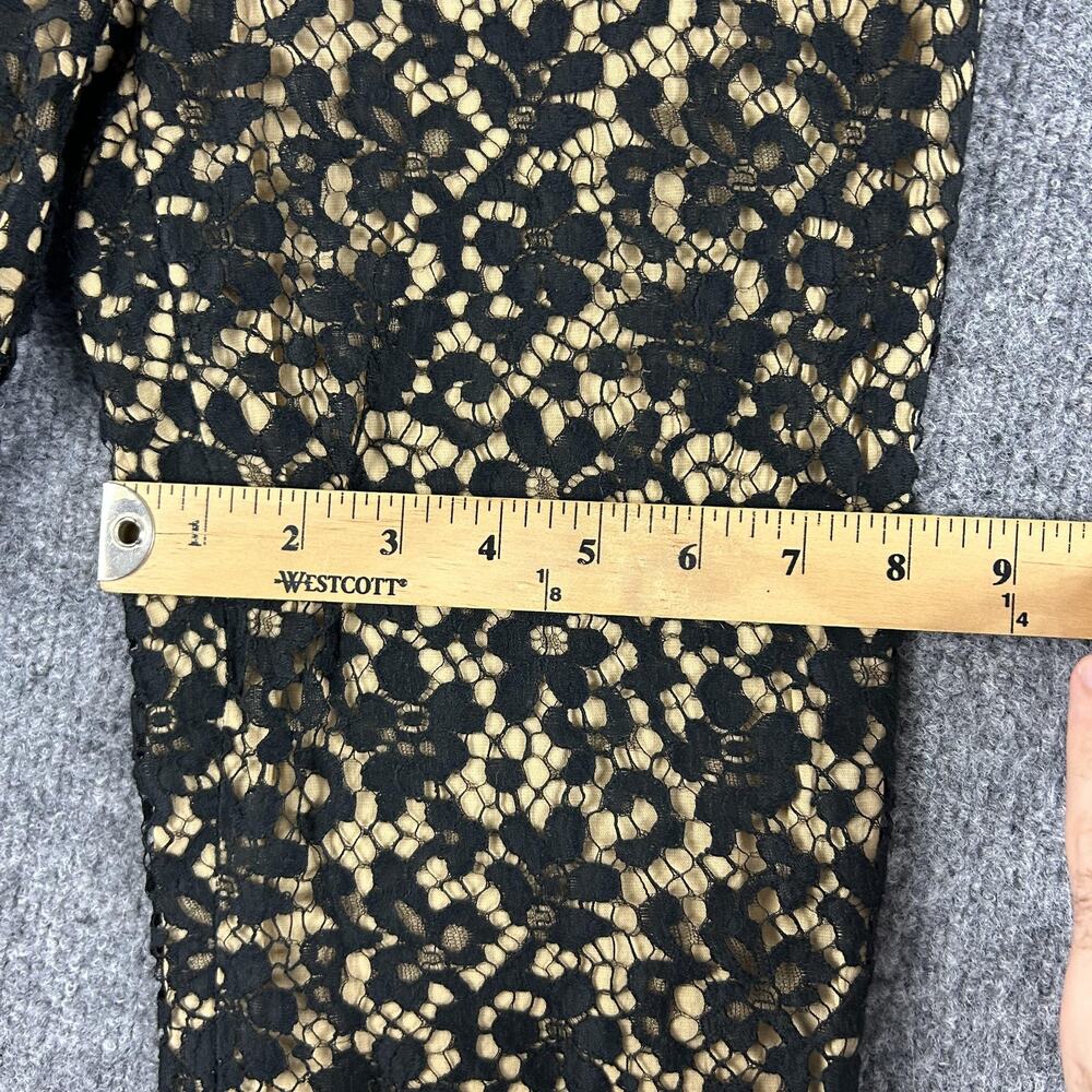 Moschino Pants 8 Lace Floral Black Cropped Straight Lined Gothic Dark Romantic - Picture 13 of 15